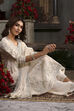 Off White Cotton Silk Anarkali Suit Set image number 6