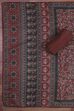 Olive Green Chanderi Rajasthani Print Unstitched Suit Set image number 3