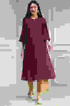 Berry Dyed Straight Kurta image number 0