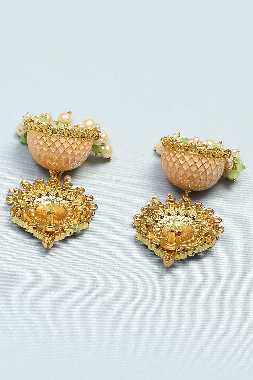 Peach Alloy Earrings image number 2