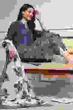 Teal Blue Cotton Printed Straight Suit Set image number 0