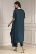Burnt Orange Dyed Asymmetric Kurta Set image number 4