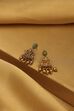 Green Brass Gold Plated Drop Earrings image number 0