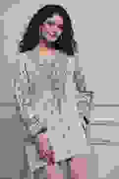 Ivory White Cotton Blend Regular Kurta image number 0