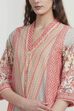 Red Cotton Printed Straight Kurta image number 1