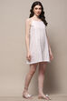 White Pure Cotton Schiffli Tiered Dress image number 6