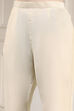 White Tissue Applique Unstitched Suit Set image number 3