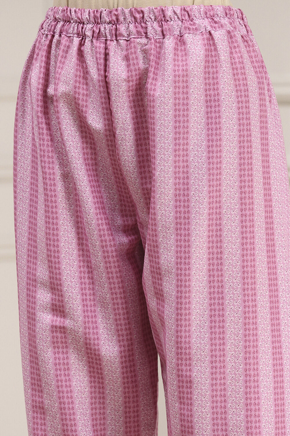 Pink Cotton Modal Digital Print Unstitched Suit Set image number 3