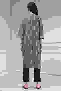 Grey Printed Straight Kurta image number 3