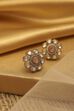 Peach Gold Plated Brass Floral Studs image number 0
