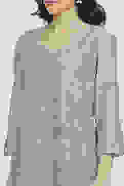 Blue Chanderi Machine Embroidered Unstitched Suit Set image number 2