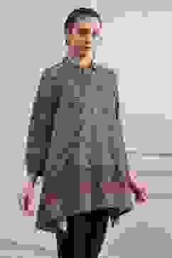 Beige Red Viscose Rayon Relaxed Printed Top image number 4