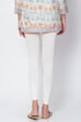 Off White Viscose And Lycra Leggings image number 3