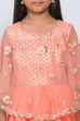 Salmon Peach Silk Two Piece Set image number 1
