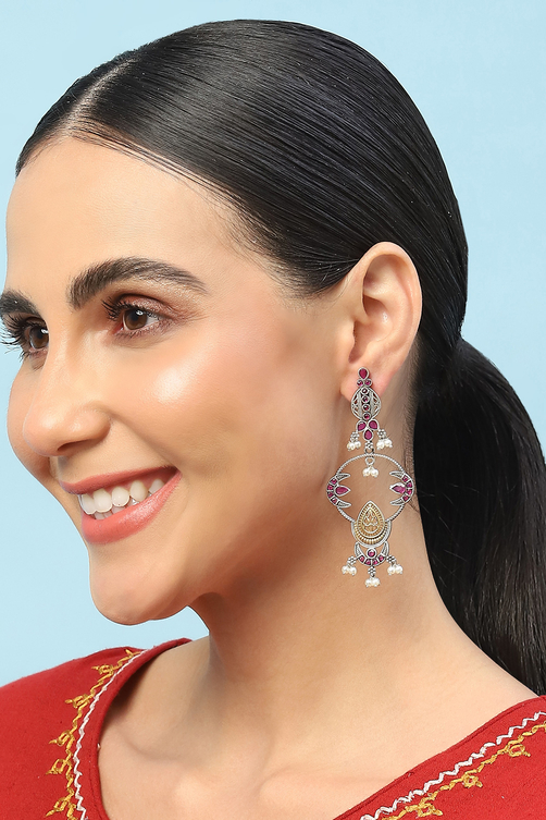 Pink Brass earrings image number 3