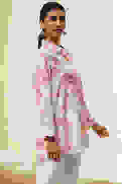 Off-White and Pink Straight Shirt image number 4