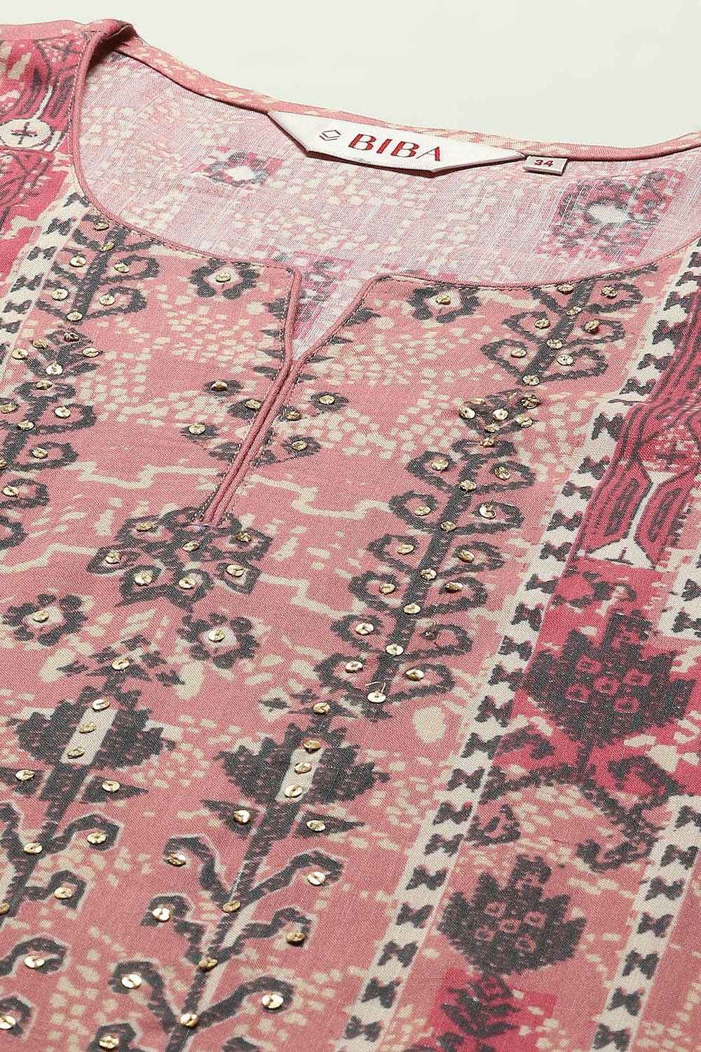 Pink Rayon Straight Kurta image number 1