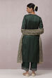 Dark Green Viscose Straight Kurta Palazzo Suit Set image number 7