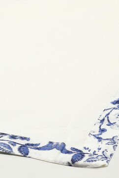 White and Blue Floral Anarkali Suit Set image number 3