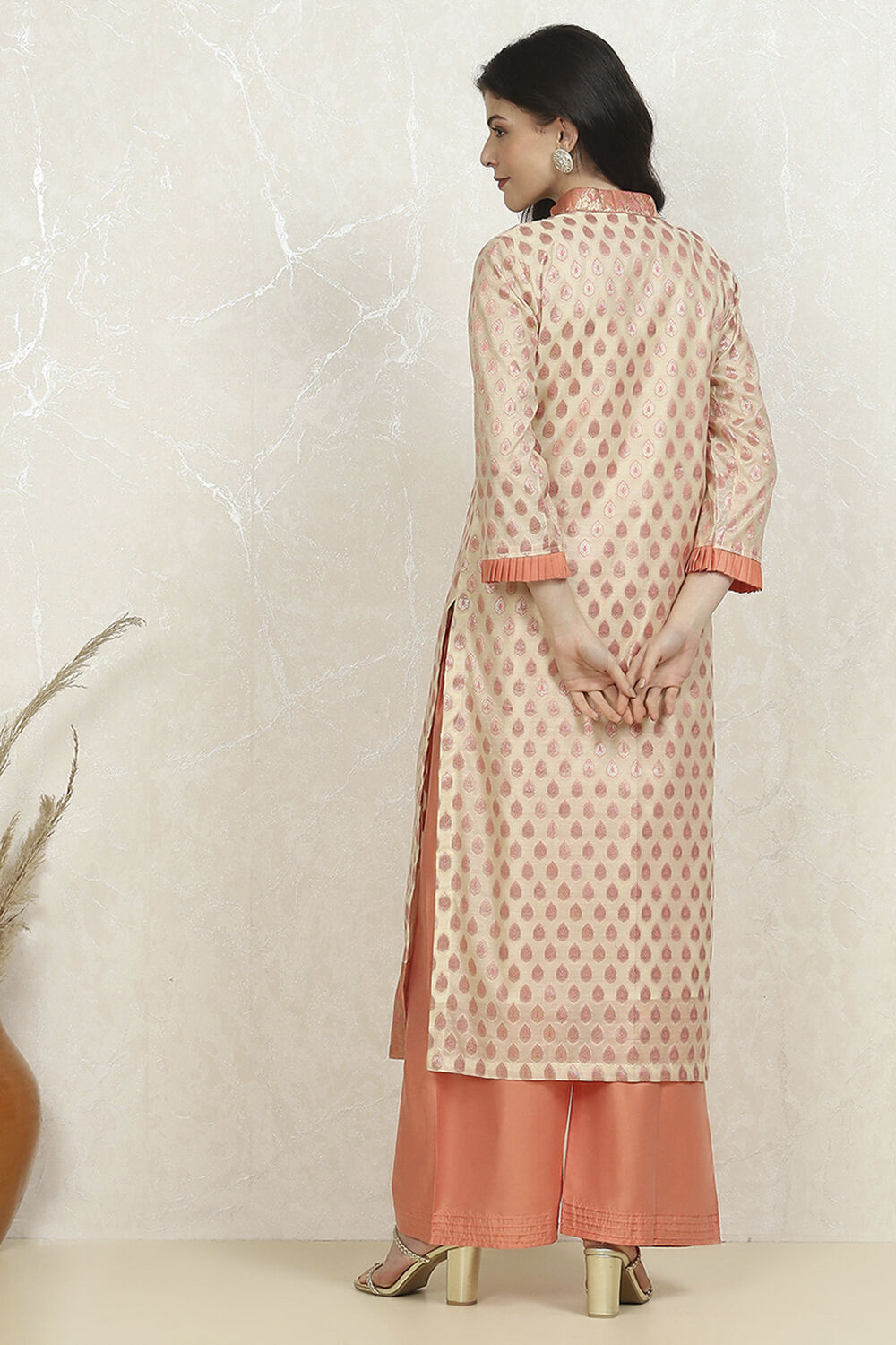 Grey Art Silk Woven Unstitched Suit Set image number 5