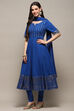Red Cambric Anarkali Kurta Churidar Suit Set image number 4