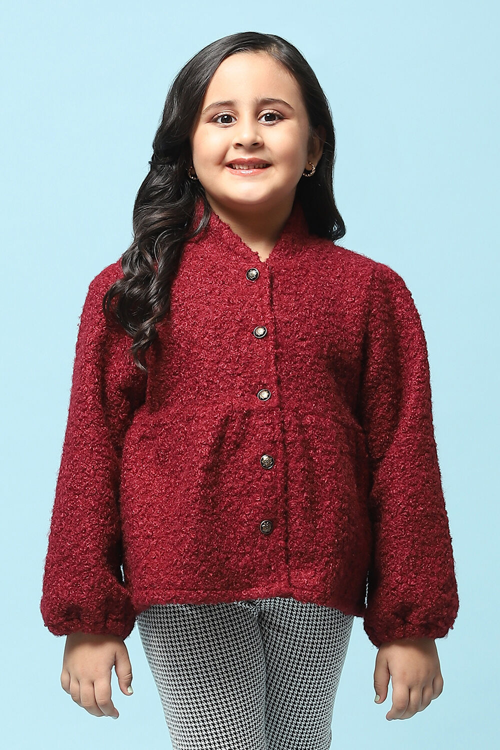 Brown & Red Acrylic Jacket image number 5