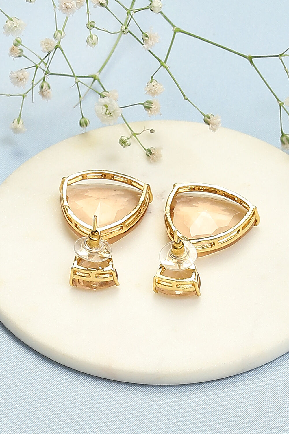 Peach Brass Earrings image number 2