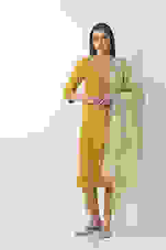 Off White Poly Cotton Dupatta image number 3