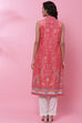 Indigo Cotton Printed Short Kurti image number 4