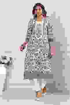 Blue Cotton Straight Kurta image number 0