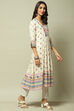 Ecru LIVA Straight Printed Kurta image number 5