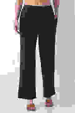 Navy Viscose Rayon Relaxed Pants image number 4