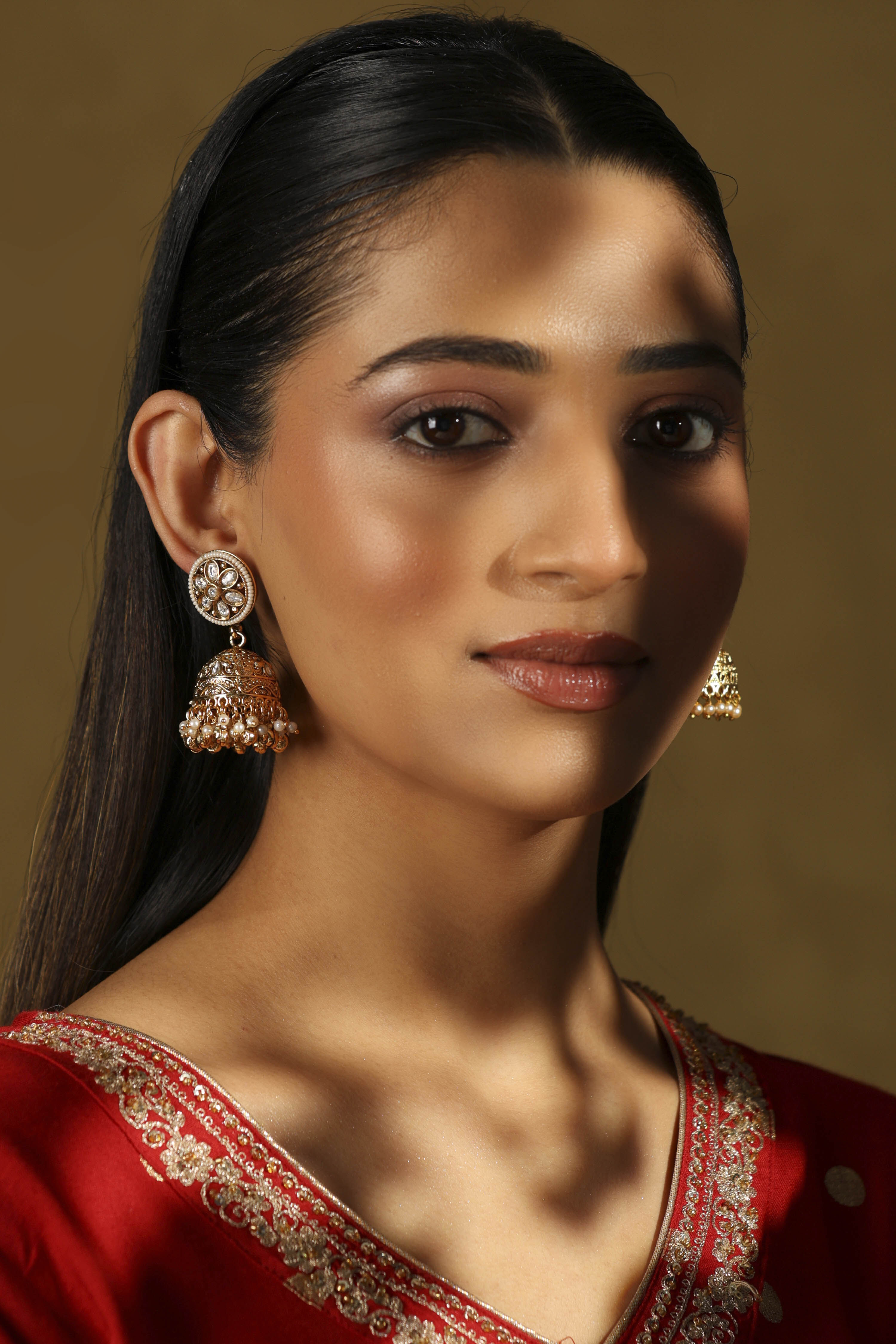 Gold Brass Jhumka image number 1