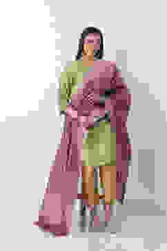 Onion Pink Art Silk Dupatta image number 3