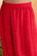 Red Ethnic Motif Printed Straight Kurta Set image number 2