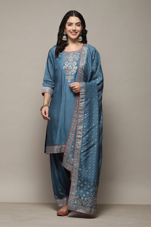 Fuchsia Viscose Straight Kurta Salwar Suit Set image number 7