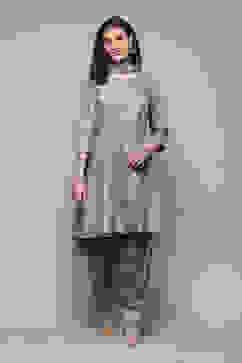 Sap Green Poly Viscose Straight Kurta Salwar Pant Suit Set image number 0