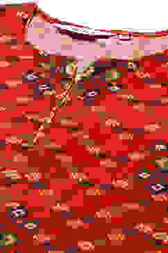 Rust Art Silk Flared 2 Piece Set image number 1