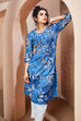 Electric Blue Viscose Straight Kurta