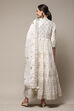 Pastel Blue Cotton Anarkali Kurta Sharara Suit Set image number 4