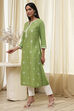 Light Pink Cotton Straight Kurta image number 2