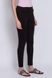 Black Viscose Lycra Solid Leggings image number 3