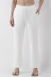 Blue Viscose Blend Wide Leg Pants image number 4