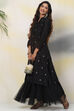 Black Straight Cotton Silk Fusion Wear 2 Piece Set image number 0