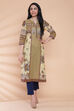 Green Cotton Straight Printed Kurta image number 0