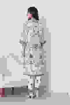 Blue Viscose Rayon Straight Suit Set image number 4