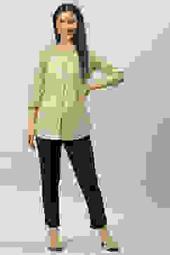 Beige LIVA Straight Printed Kurti image number 4