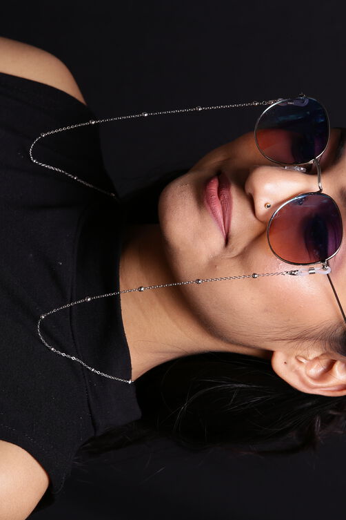 Rhodium Festive Eye Glass Chain image number 0
