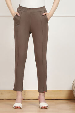 Cement Art Silk Solid Jeggings image number 4