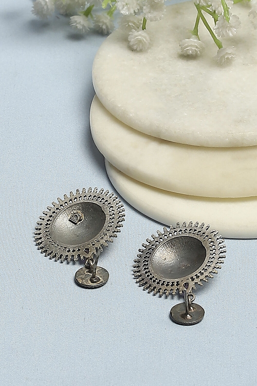 Oxidised Gold Brass Danglers image number 2